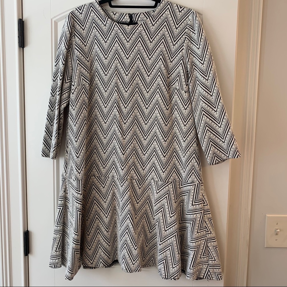 Anthropologie Chevron Shift Dress